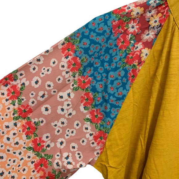 Umgee Floral Puff Sleeve Tunic Dress NWT - Picture 6 of 11